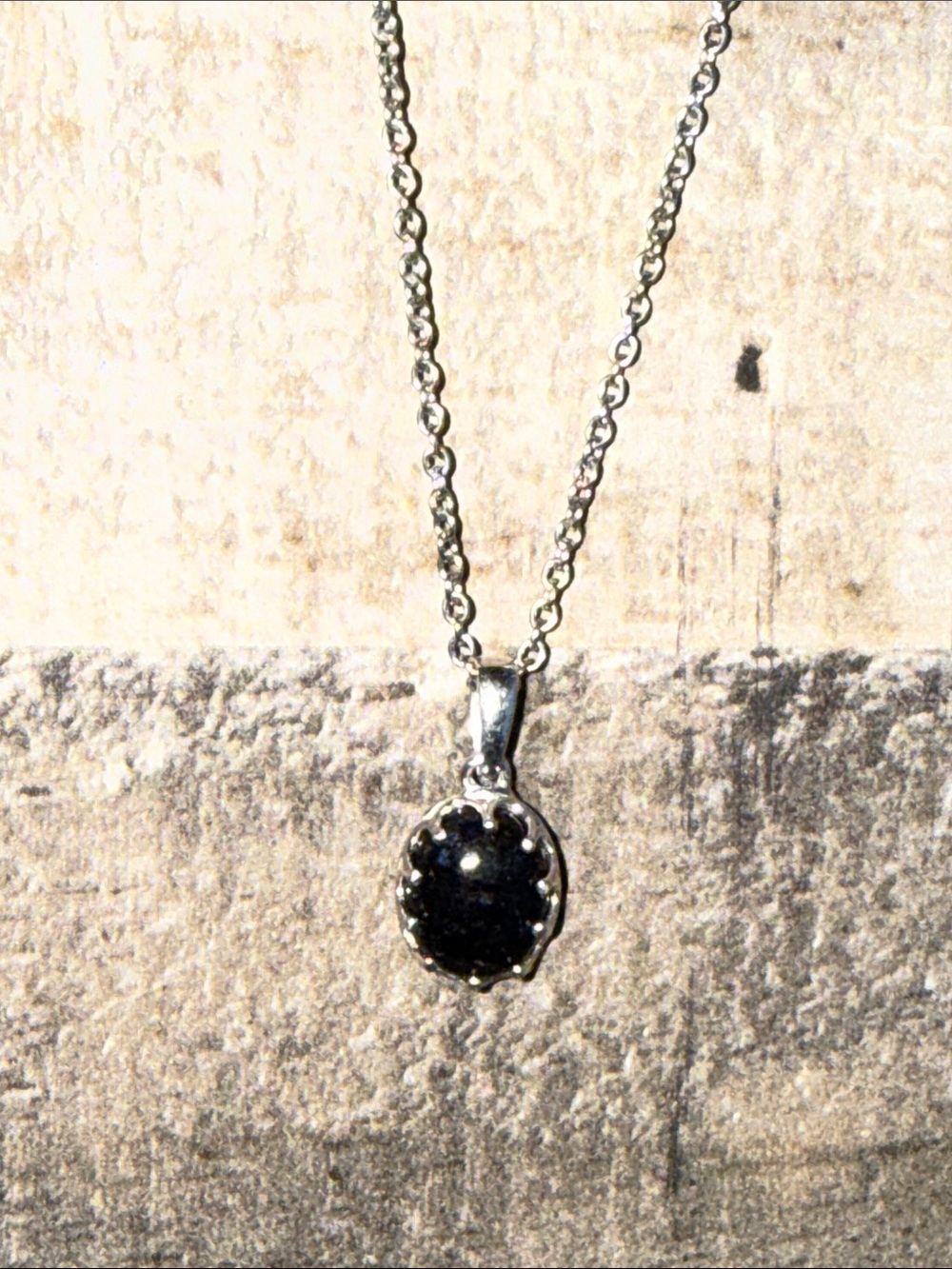 Sterling Silver DJoy Black Jade Pendant Necklace - Elegant Women’s Jewelry